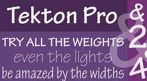 Пример шрифта Tekton Pro